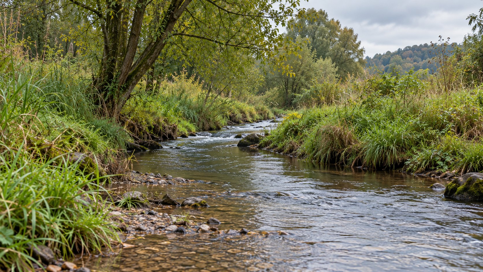 Bachlauf mit Ufervegetation